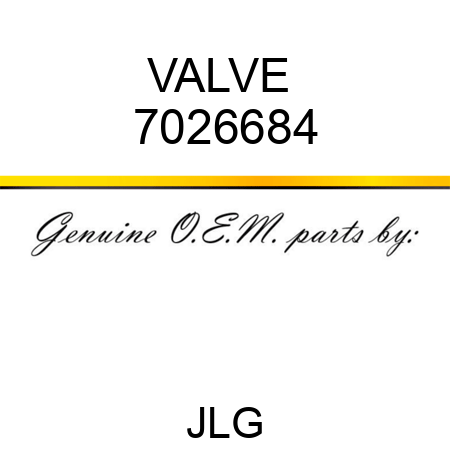 VALVE  7026684