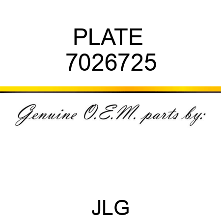 PLATE  7026725