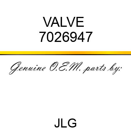 VALVE  7026947