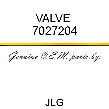 VALVE  7027204