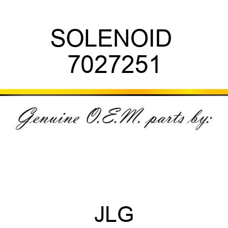 SOLENOID  7027251