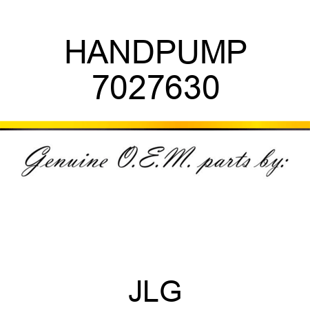HANDPUMP 7027630