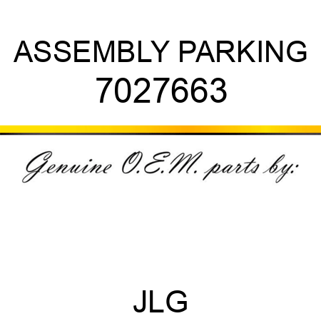 ASSEMBLY PARKING 7027663