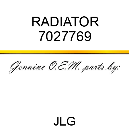 RADIATOR 7027769