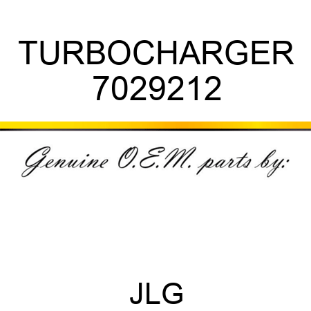 TURBOCHARGER 7029212