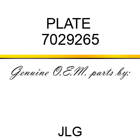 PLATE  7029265
