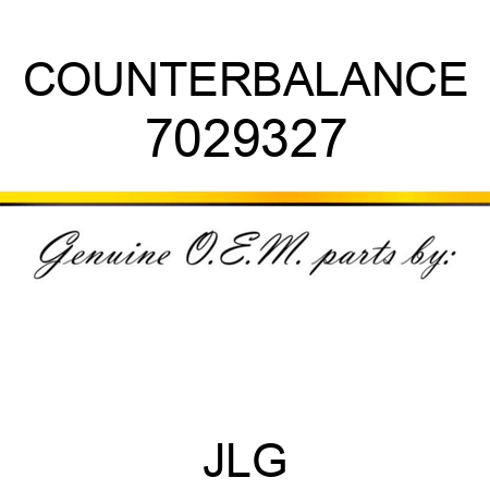 COUNTERBALANCE 7029327