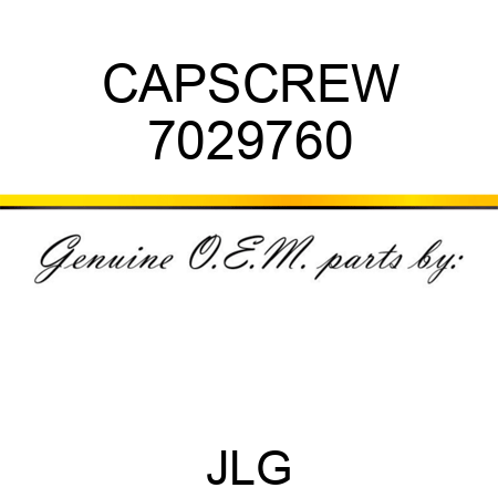 CAPSCREW 7029760