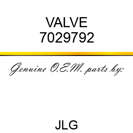 VALVE 7029792