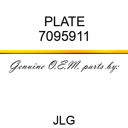 PLATE 7095911