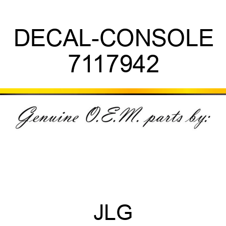 DECAL-CONSOLE 7117942