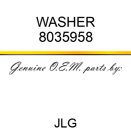 WASHER 8035958