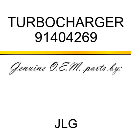 TURBOCHARGER 91404269