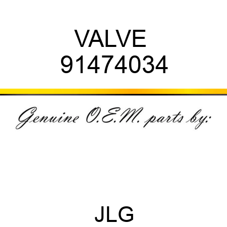 VALVE  91474034