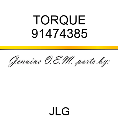 TORQUE 91474385