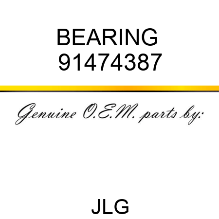 BEARING  91474387