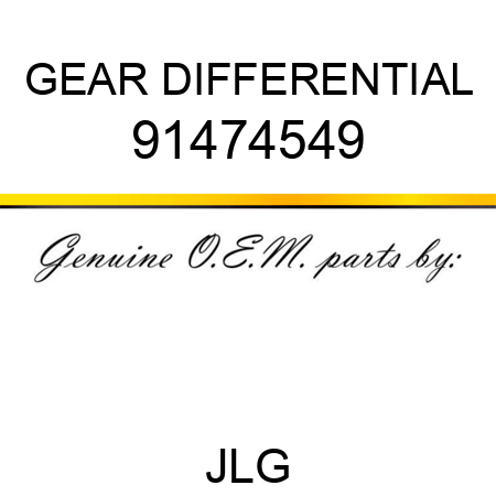 GEAR DIFFERENTIAL 91474549