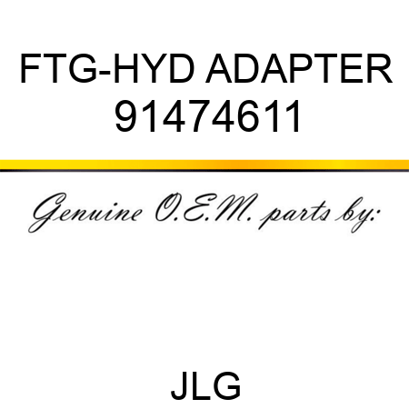 FTG-HYD ADAPTER 91474611