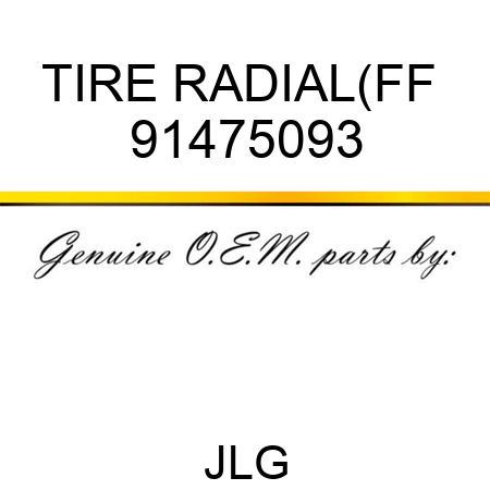 TIRE RADIAL(FF  91475093