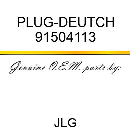 PLUG-DEUTCH 91504113