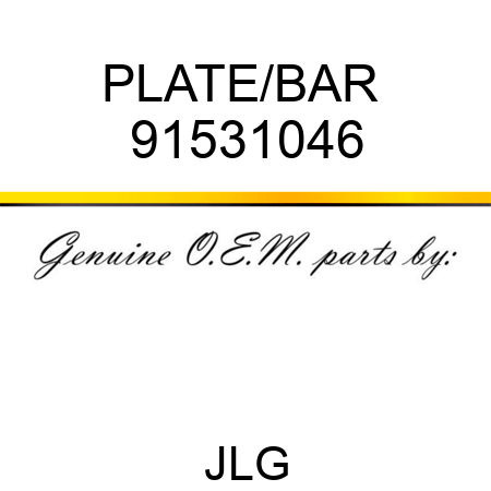 PLATE/BAR  91531046