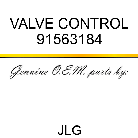 VALVE CONTROL 91563184