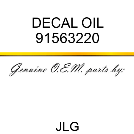 DECAL OIL 91563220