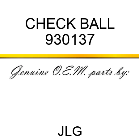 CHECK BALL 930137