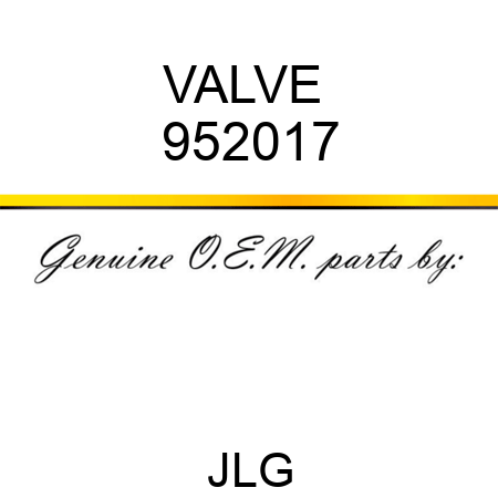 VALVE  952017