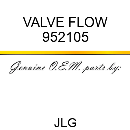 VALVE FLOW 952105