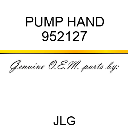 PUMP HAND 952127