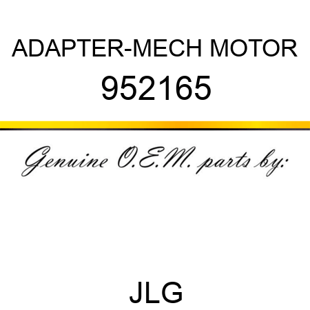 ADAPTER-MECH MOTOR 952165