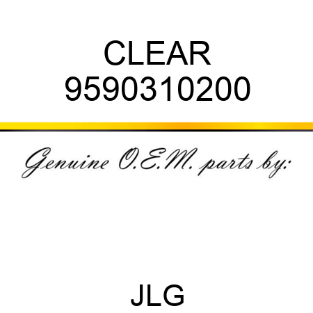 CLEAR 9590310200