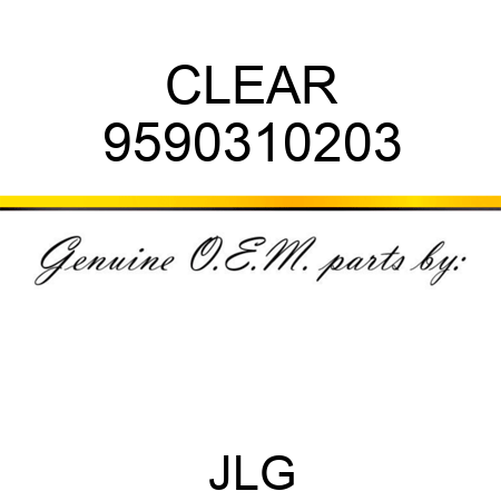 CLEAR 9590310203