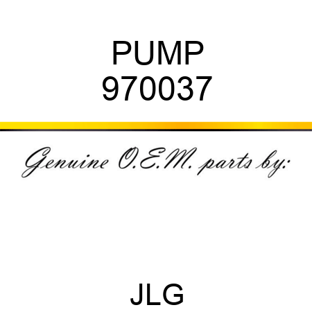 PUMP 970037