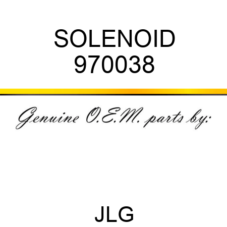 SOLENOID 970038