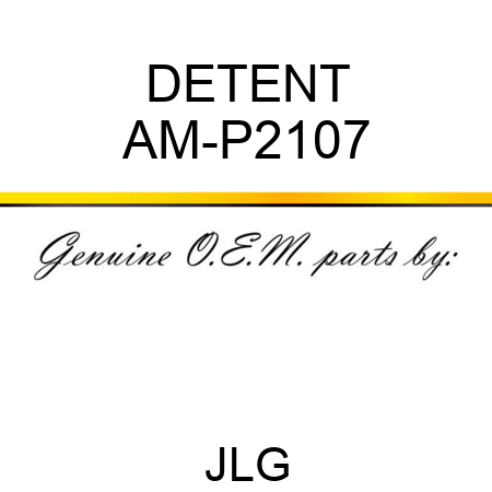 DETENT AM-P2107