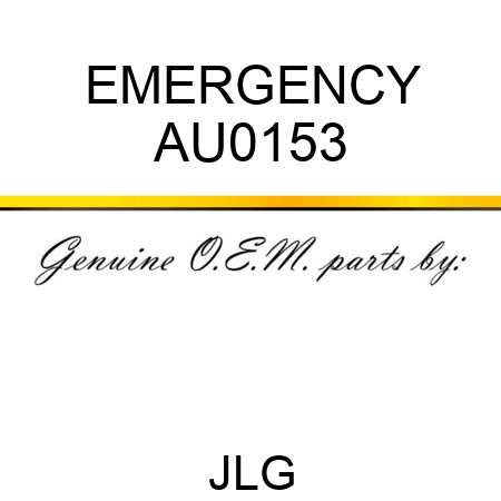 EMERGENCY AU0153