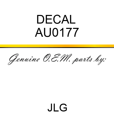 DECAL  AU0177