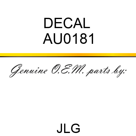 DECAL  AU0181