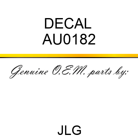 DECAL  AU0182