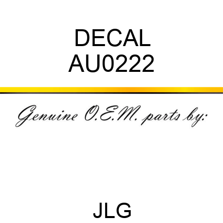 DECAL AU0222