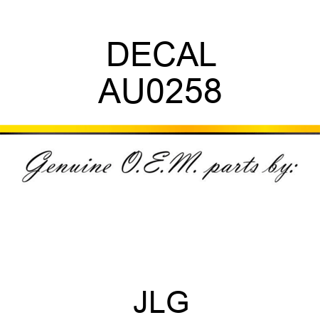 DECAL AU0258