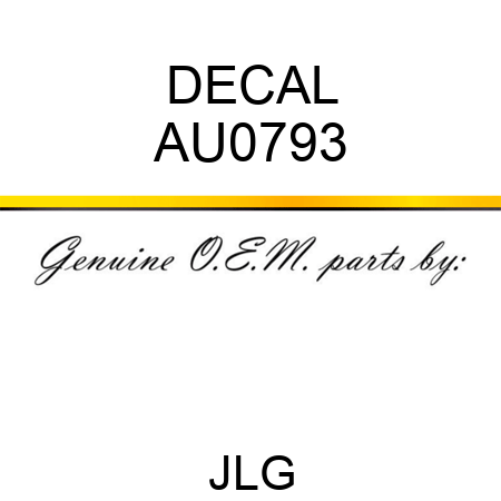 DECAL AU0793