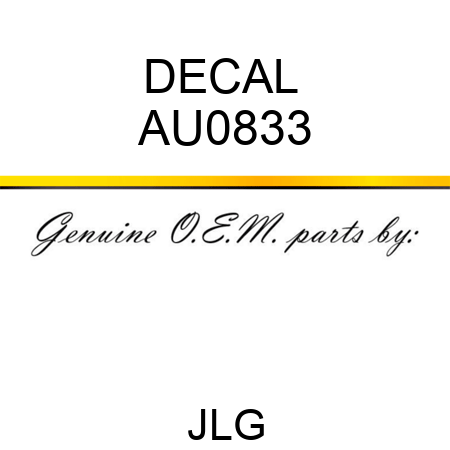 DECAL  AU0833