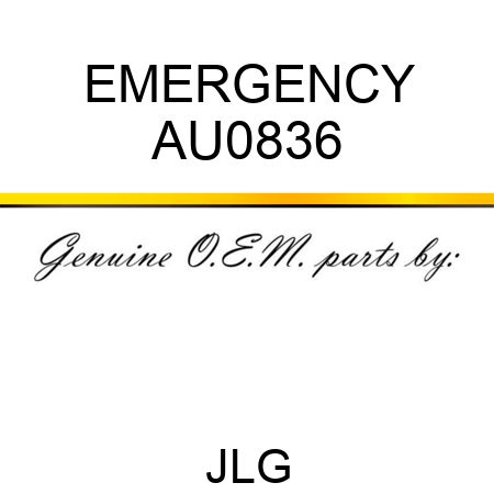 EMERGENCY AU0836