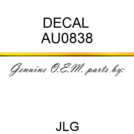 DECAL  AU0838