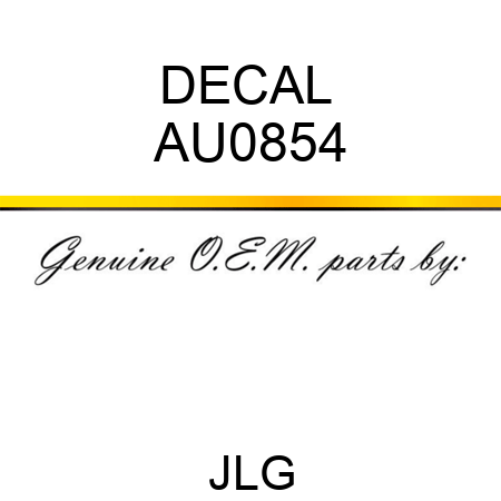 DECAL  AU0854