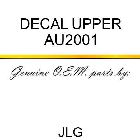 DECAL UPPER AU2001