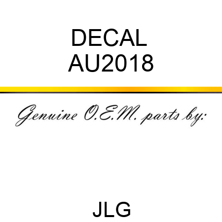 DECAL  AU2018